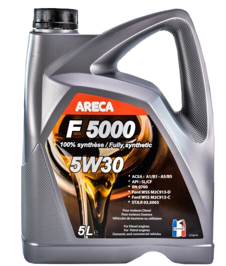 Моторное масло ARECA F5000 5W-30, 5л